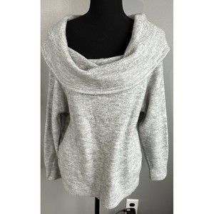 Divided by H&M Womens M Grey Cowl Neck  Acrylic Wool Pullover Knit Sweater